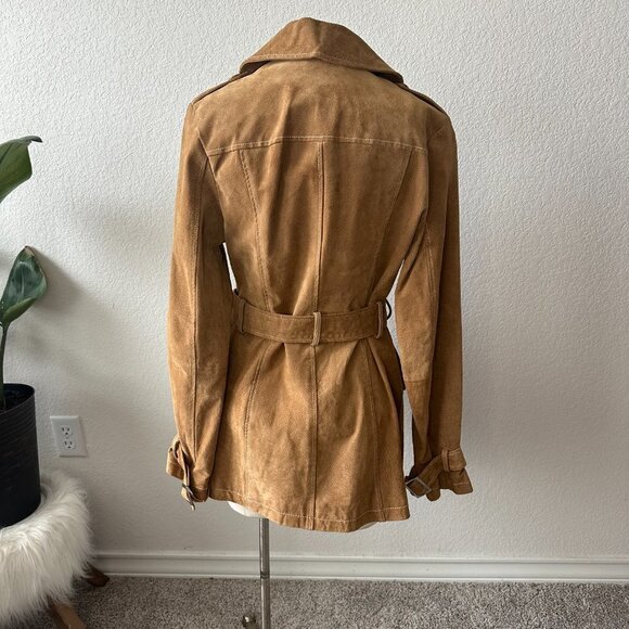 Wilsons Leather Tan Double-Breasted Jacket - Picture 3 of 5